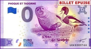 UEKE / PHOQUE ET TADORNE / BILLET SOUVENIR 0 € / NULL EURO-SCHEIN / 0 € 2023-3 - Picture 1 of 1