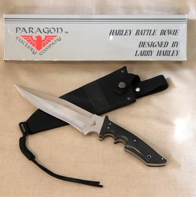 Cuchillo Bowie de batalla Paragon Cutlery Larry Harley PARA -001 * Seki Japón Nuevo de Lote Antiguo Foto 1 de 4