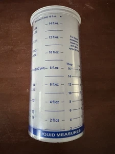 Pampered Chef Messen Alle 2 Tassen Geöffnet Unbenutzt Neu Rot Blau Druck Messen Nass Trocken - Bild 1 von 5