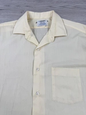 Vintage Arrow Shirt Mens L Yellow Sanforized Plus Decton USA 50s 60s - Image 1 of 4