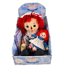Applause Raggedy Andy Doll with Mini Raggedy Ann and Board Book Set 2006 - Picture 1 of 9
