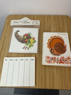 Lote De 2 Hojas De Pavo De Colección Gibson Tallies Producidas De Otoño Juego De 8 Foto 1 de 4
