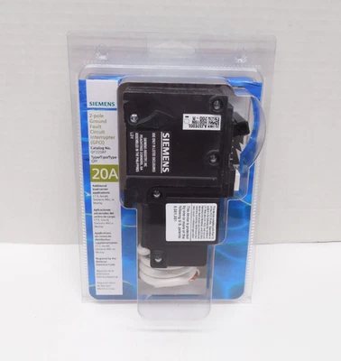 Siemens QPF 20-amp 2 -Pole GFCI Circuit Breaker QF220AP - Image 1 of 4