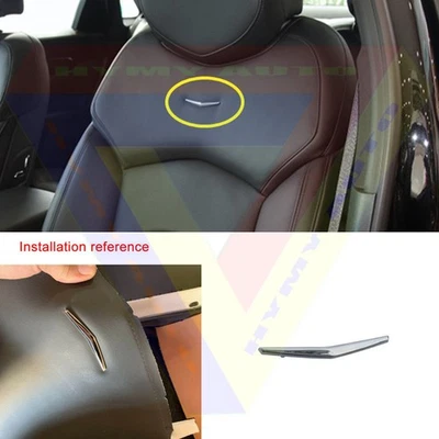 ✅1*Polished Chrome CabinSeat Back Wave Trim For Cadillac ATS XTS XT5 CT6 SRX - Image 1 of 4