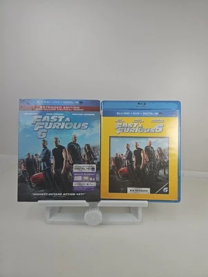 Fast & Furious 6 (Blu-ray, DVD, 2 Disc Set) Excellent - Fast Free Tracked Ship Foto 1 de 3