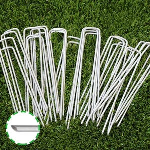 6 Inch Garden Stakes Galvanized Landscape Staples, U-Type Turf Staples for Ar... - Picture 1 of 6
