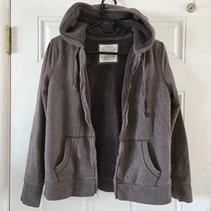 Sonoma Life Style Hoodie Damen Small braun Full Zip Kapuzenjacke Fleece gefüttert - Bild 1 von 7