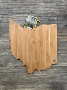 Ohio State Shaped Cutting & Serving Board, Natural Bamboo - Picture 1 of 2