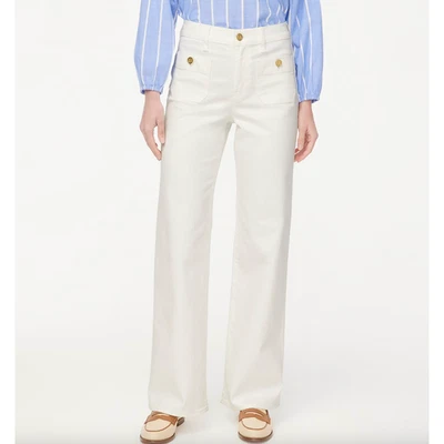 J.Crew Tall Slim Wide Leg Sailor Jean All Day Stretch Retro White US 29 T NWT - Image 1 of 4