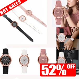 Regno Unito. Orologi da Polso Donna Orologio Quarzo Analogico Donna Cinturino Pelle Regali Casual~ - Foto 1 di 15