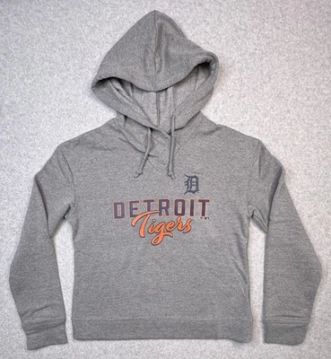 MLB Detroit Tigers Mujer’s Sudadera con Capucha Gris Talla Pequeña NUEVA Foto 1 de 4