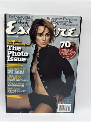 OCTOBER 2005 ESQUIRE Keira Knightley Photo issue + Kelli Garner Newstand no labl Foto 1 de 4