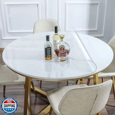 AimerGro Multi-Size Round Clear PVC Table Protector Pad 58 Inch D - Image 1 of 4