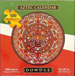 *RAR* Dowdle Puzzle "Aztekischer Kalender" rund, 500 Teile *VOLLSTÄNDIG - Bild 1 von 4
