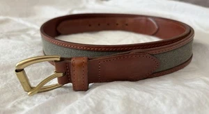 Vintage Coach Gürtel 3881 braun Leder 1-1/4” mit blauer Mitte 38” leicht gebraucht - Bild 1 von 11