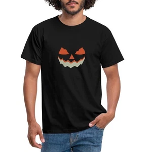 Halloween Gruseliges Kürbis Gesicht Männer T-Shirt - Bild 1 von 25