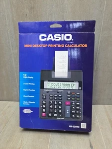 Casio Printing Calculator 12-Digit 7-3/4"Wx10-3/4"Lx2-3/10"H BK HR200RC - Picture 1 of 2
