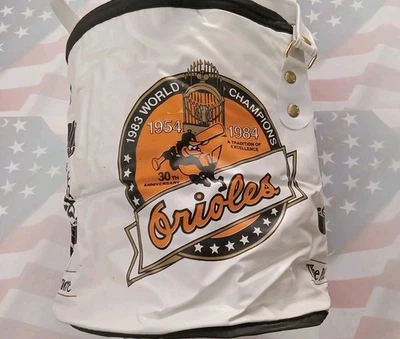 Vintage 1984 Baltimore Orioles Can Cooler Lunch Bag. National Premium Beer 54-84 - Image 1 of 4