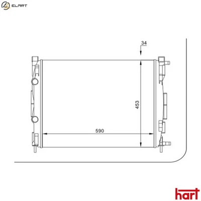 RADIATOR ENGINE COOLING 603 024 FOR RENAULT SCÉNIC/II/GRAND MEGANE/Van 1.5L 4cyl - Image 1 of 4