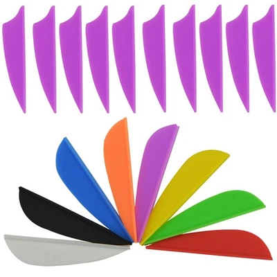50X 1.75" Archery Arrow Feather Rubber Vanes Fletching Fletches DIY Bow Hunting - Image 1 of 4