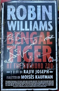 Robin Williams + Cast Signed BENGAL TIGER… Broadway Poster Windowcard RARE - Picture 1 of 1