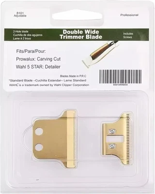 Replacement Blade For Wahl Detailer Gold Extra Double T -Wide Blade Set Trimmer