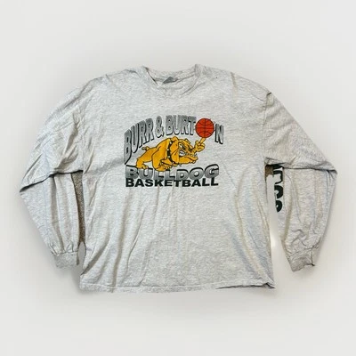 Vintage Y2K Burr & Burton Bull Dog Basketball Distressed XL Long Sleeve - Image 1 of 4