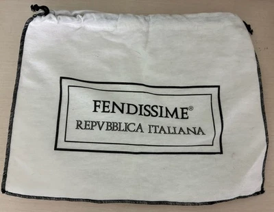"Bolso Fendissime Novedad Logo Vintage Cordón Tela/Tela 12"" Accesorio Fendi" Foto 1 de 4
