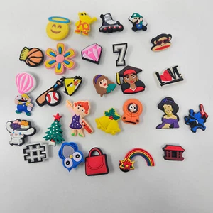 Croc Shoe Charm Lot of 28 Bundle Disney Mario Sports Cartoon ect... - Picture 1 of 2