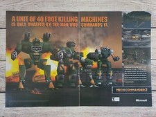 Mech Commander 2 PC Game 2001 Double Page Vintage Promo Ad Art Print Poster