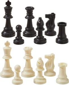 Weighted Tournament Chess Pieces for Chess Set, 7.5CM or 3" King, 32 Plastic ... - Picture 1 of 3