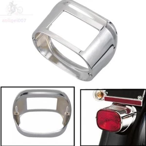 Chrome LED Tail Lamp Collar Cover For Harley Touring Sotail Sportster Road King - Bild 1 von 7