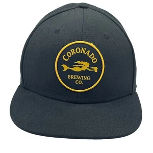 Coronado Brewing Hat Black Yellow Round Logo Snapback Cap - Picture 1 of 6