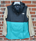 The North Face Women's Small Fanorak 2.0 Jacket WINDWALL Pullover  Green/Black