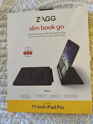 ZAGG Slim Book Go Keyboard Folio Case for iPad Pro (11-inch 1st Gen) - BRAND NEW - Image 1 of 4
