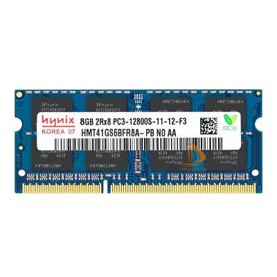 Hynix 8GB DDR3-1600mhz 2Rx8 PC3-12800S 1.5V Intel SO-DIMM RAM Laptop Memory - Image 1 of 4