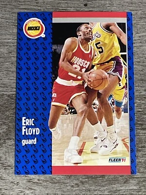 Eric Floyd 1991-92 Fleer Rockets #74   *L114* - Image 1 of 2