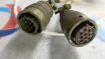 ITT Cannon MS3126F12-10S Military Connector 10 Pin connector cable - Image 1 of 3