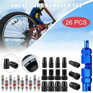 26Pcs Valve Core Remover Tool Set Replacement Cores Caps for Presta/Schrader - Picture 1 of 12