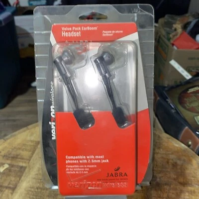 Verizon Wireless Jabra 2.5mm Jack Value Pack Earboom Headset Jabra Black New - Image 1 of 2