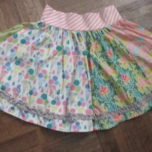 Matilda Jane Sz 6 Girls Sorbet Circle Skirt Its A Wonderful Parade Pink Green - Picture 1 of 5
