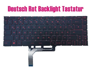 Teclado alemán rojo retroiluminación para MSI GF65 Thin 10SDR/10SER/10SCS (MS-16W1) - Imagen 1 de 1