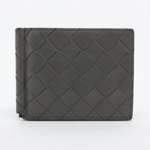 Bottega Veneta Intrecciato Leather Money/ Bill Clip Gray (MSRP $600) **EBAY LIVE - Picture 1 of 5