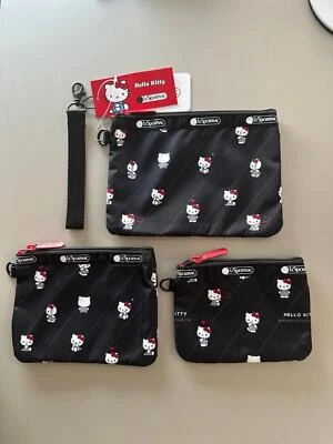 Juego de 3 bolsas de muñeca Lesportsac Hello Kitty nuevas con etiquetas  Foto 1 de 4