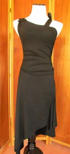 Vintage Ruby Rox schwarz Goth Gypsy asymmetrisch Toga Cocktail Party Kleid USA S - Bild 1 von 8