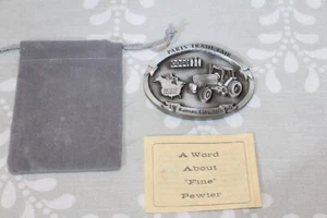Vintage 1990 J I Case Pewter Belt Buckle Parts Trade Fair Gift Edition #1336 - Picture 1 of 7