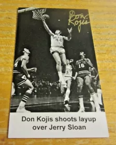 Tarjeta de visita firmada por Don Kojis (m. 2021) 2X3.5 NBA Baloncesto San Diego Rockets - Imagen 1 de 3