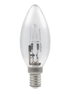 28W 240V SES E14 Energy Saver Halogen Clear Warm White Candle equiv. to 37W - Picture 1 of 1
