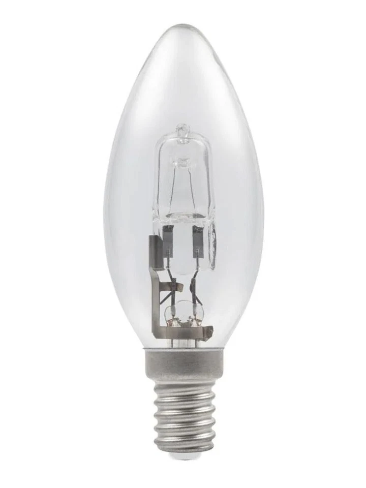 28W 240V SES E14 Energy Saver Halogen Clear Warm White Candle equiv. to 37W - Image 1 of 1
