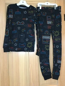 New Carter's Boys Video Game Allover Pajama set  Snug Fit Long sleeve Black - Picture 1 of 1